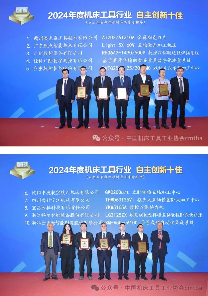 機床工具協會在CIMT2025開幕首日發布“自主創新十佳”和“產品質量十佳”調研成果